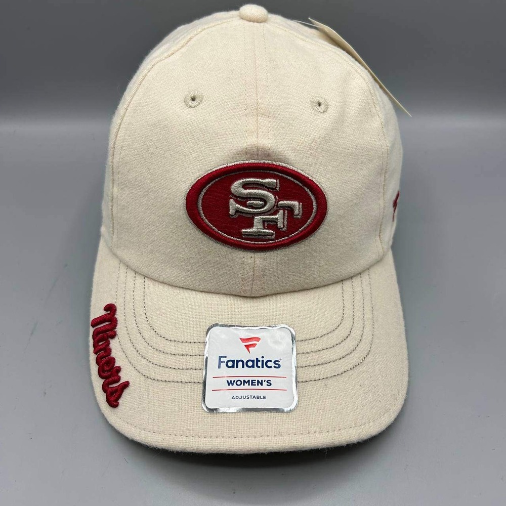 San Francisco 49ers Hat Women Tan Embroidered Fanatics Strap Back Cap Cotton New